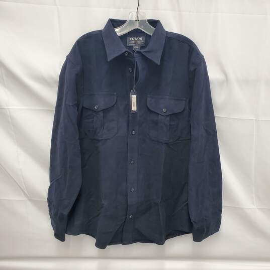 NWT Filson's MN's Dark Navy 100% Cotton Long Sleeve Shirt L image number 1