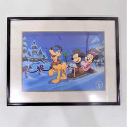 Disney 1980s-90s Litho Prints Snow White Mickey & Friends W/ Plushies alternative image
