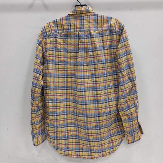 Ralph Lauren Men's Yellow/Blue Plaid Button-Up Shirt Size S image number 2
