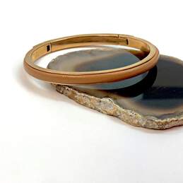 Designer Henri Bendel Gold-Tone Fashionable Hinged Bangle Bracelet