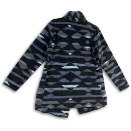 NWT Mens Black Gray Shawl Neck Long Sleeve Fleece Cardigan Sweater Size S alternative image