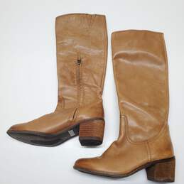 Sam Edelman Loren Brown Leather Knee High Boots Women Size 7.5M