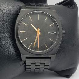 Men's Nixon Minimal Black Stainless Steel Watch