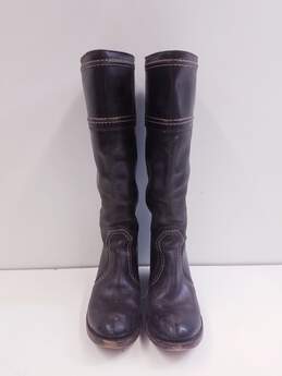 Frye Leather Jane 14L Extended Calf Boots Dark Brown 9 alternative image