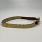 Designer Michael Kors Gold-Tone Adjustable Buckle Classic Collar Necklace image number 3