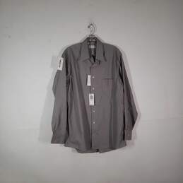 NWT Mens Wrinkle Free Collared Long Sleeve Dress Shirt Size 16 34/35 Large