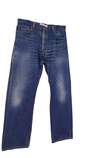 Mens Blue Dark Wash Casual Denim Straight Leg Jeans Size 40 X 34 image number 2