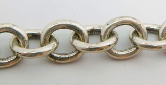 James Avery 925 Etched Monogram Initials Circle Charm Cable Chain Bracelet 29.1g image number 4