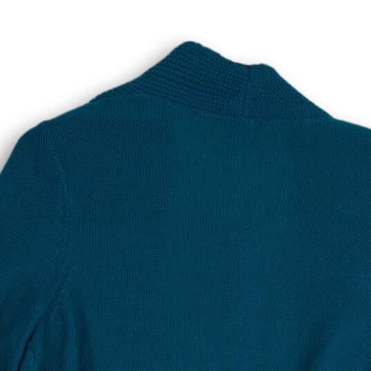 NWT Chico's Womens Blue Knitted Long Sleeve Open Front Cardigan Sweater Size 1 image number 4