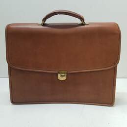Tandi Brown Leather Suit Case