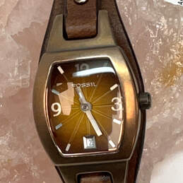 Designer Fossil JR-9760 Gold-Tone Dial Adjustable Strap Analog Wristwatch