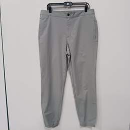Calvin Klein Gray Tech Hybrid Flat Front Pants Size 36