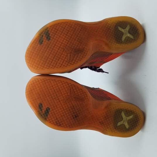 Nike Kobe 10 Sneaker Men's Sz 10 Orange/Burgundy image number 5