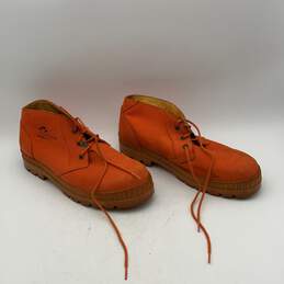 Havana Joe Mens Orange Leather Round Toe Lace-Up Ankle Chukka Boots Size 46