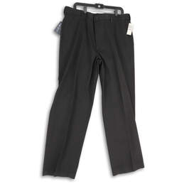 NWT Mens Black Flat Front Non-Iron Pockets Comfort Chino Pants Size 38/32
