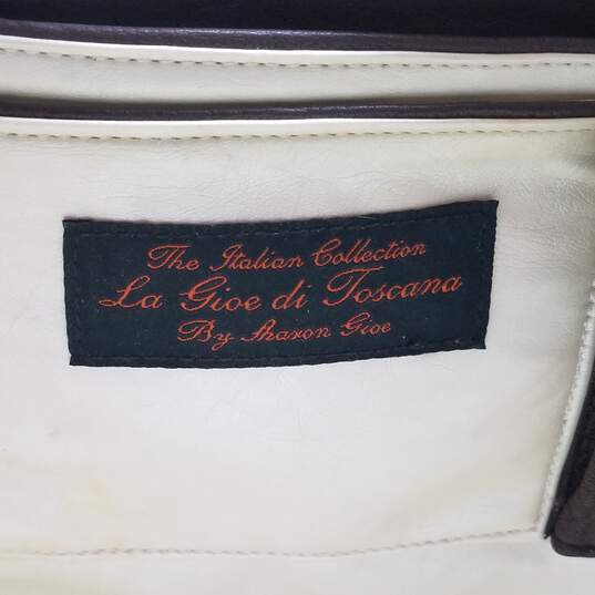La Gioe di Toscana By Sharon Gioe Brown Leather Large Handbag & Coin Purse Set image number 4
