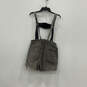 Vintage Mens Gray Suede Adjustable Strap Lederhosen Overall Shorts Size 30 image number 2