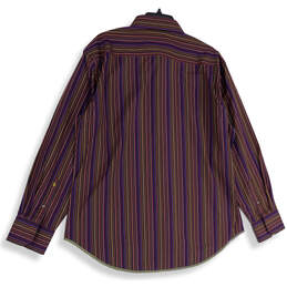 NWT Mens Multicolor Striped Long Sleeve Pockets Button-Up Shirt Size XL alternative image