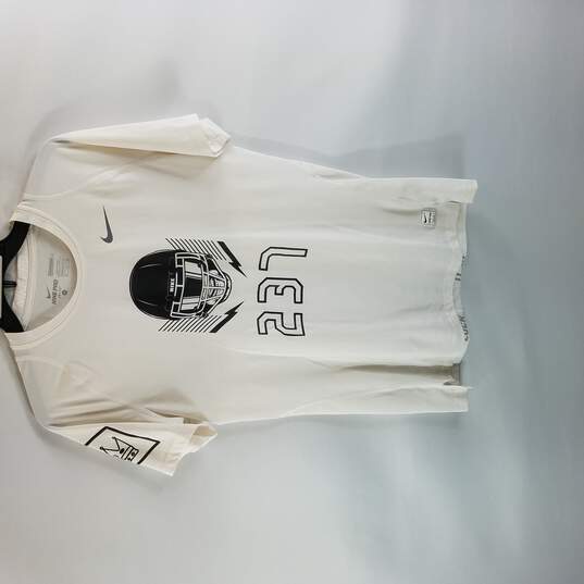 Nike Pro Men White Athletic Shirt XL image number 1