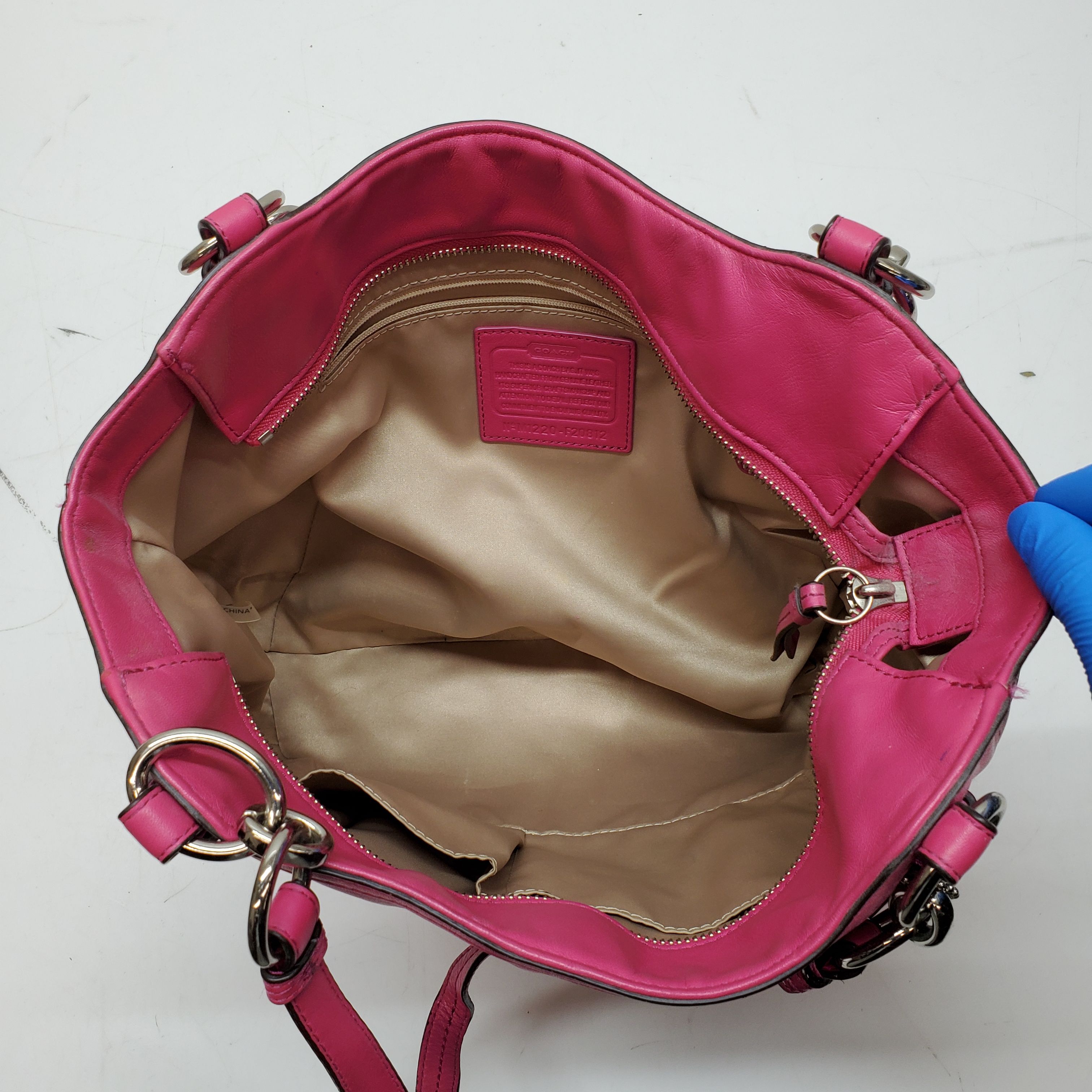 COACH HOT PINK Madison Gathered Leather Small Satchel Handbag Shoulder Bag  Purse £34.91 - PicClick UK