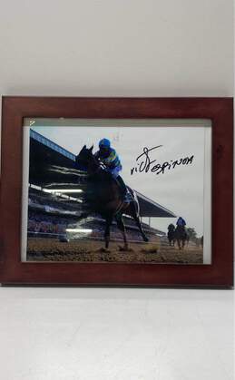Framed & Signed 8" x 10" Photo of Horse Racing Jockey Victor Espinoza