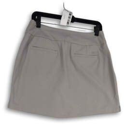 NWT Womens Gray Star Plon Pockets Elastic Waist Athletic Skort Size Medium alternative image