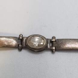 Sterling Silver Crystal Hinge Link 6.5in Bracelet 11.6g alternative image