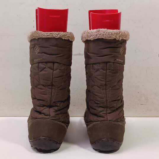 Columbia Women's Minx Mid II Omni Heat Brown Quilted Winter Boots Size 8 image number 4