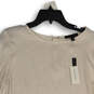 NWT Womens Ivory Round Neck Long Sleeve Pullover Blouse Top Size M image number 3