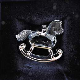 Swarovski Crystal Rocking Horse Silver alternative image