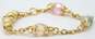 Fancy 14k Yellow Gold Pastel Colored Crystals Baby Infant Bracelet 3.9g image number 4