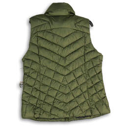 NWT Womens Green Sleeveless Mock Neck Full-Zip Puffer Vest Size Large alternative image