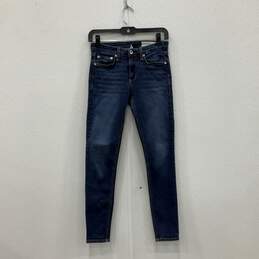 Rag & Bone Womens Blue Denim Medium Wash 5-Pocket Design Skinny Leg Jeans Sz 24