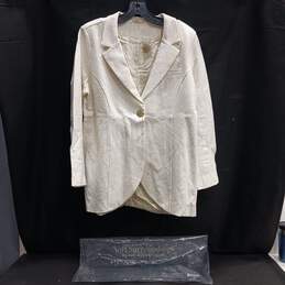 Women's White Blazer Jacket Size M