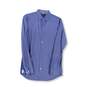 Mens Blue Striped Grant Fit Long Sleeve Collared Button Up Shirt Size M image number 1