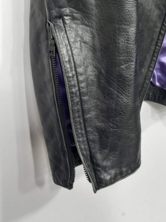 Andrew Marc New York Women's Black Leather Jacket-Sz S image number 6