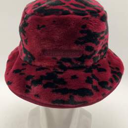 NWT Adidas Womens IVP RVS HI2090 Red Black Faux Fur Reversible Bucket Hat Sz M/L