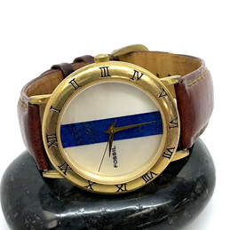 Designer Fossil Gold-Tone Leather Stainless Steel Quartz Analog Wristwatch alternative image