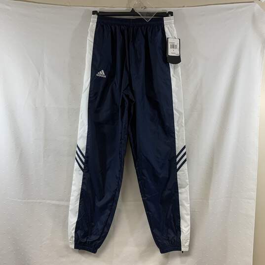 Men's Navy Adidas Warm-Up Pants, Sz. S image number 1