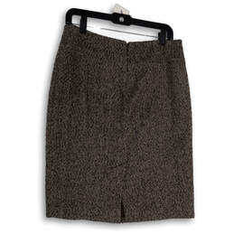 Womens Brown Flat Front Regular Fit Back Zip Straight & Pencil Skirt Size 8 alternative image