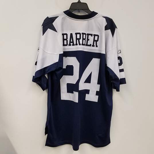 Mens White Black Dallas Cowboys Marion Barber III #24 NFL Jersey Sz X-Large image number 2
