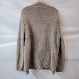L.L. Bean Mens Brown Wool Zip Up Sweater Size XL Tall alternative image