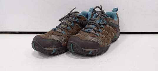 Merrell Women's Brown and Blue Suede Hiking Boots Size 7 image number 3
