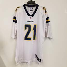 Mens White Los Angeles Chargers LaDainian Tomlinson #21 NFL Jersey Size 2XL