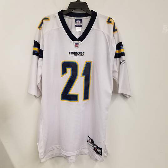 Mens White Los Angeles Chargers LaDainian Tomlinson #21 NFL Jersey Size 2XL image number 1