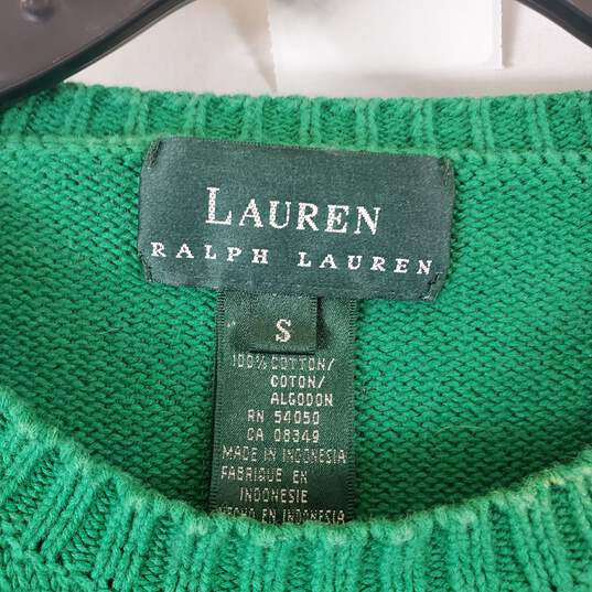 Lauren Ralph Lauren Unisex Green Sweater SZ S image number 4
