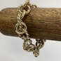 Designer J. Crew Two-Tone Lobster Clasp Round Twisted Link Chain Bracelet image number 4