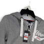 NWT Womens Gray Heather Long Sleeve Pockets Full-Zip Hoodie Size XS image number 3