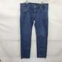 Prada Blue Denim Button Fly Jeans Tapered Fit Men's Size 36 - AUTHENTICATED image number 1