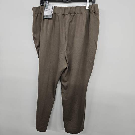 Tan Mid Rise Crop Relaxed Pants image number 2